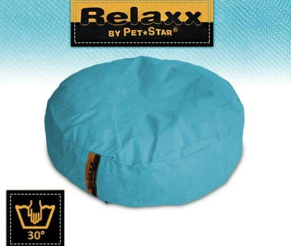 Pet-Star RELAXX Kissen - Rund, 70 Cm - Hellblau