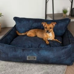 Scruffs & Tramps Hundebett Kensington Größe L 90x70 Cm Marineblau