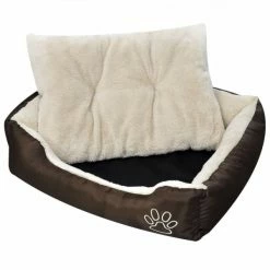 VIDAXL Warmes Hundebett Mit Polsterkissen S
