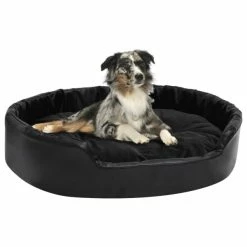 VIDAXL Hundebett Schwarz 90x79x20 Cm Plüsch Und Kunstleder