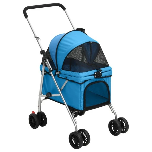 VIDAXL Hundewagen Faltbar Blau 76x50x100 Cm Oxford-Gewebe 3 VIDAXL Hundewagen Faltbar Blau 76x50x100 Cm Oxford-Gewebe