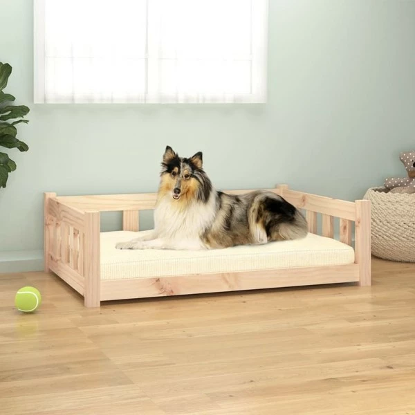 VIDAXL Hundebett 95,5x65,5x28 Cm Massivholz Kiefer 3 VIDAXL Hundebett 95,5x65,5x28 Cm Massivholz Kiefer