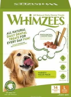 Whimzees Whm. Dog Snack Variety Value Box L (14 Treats)